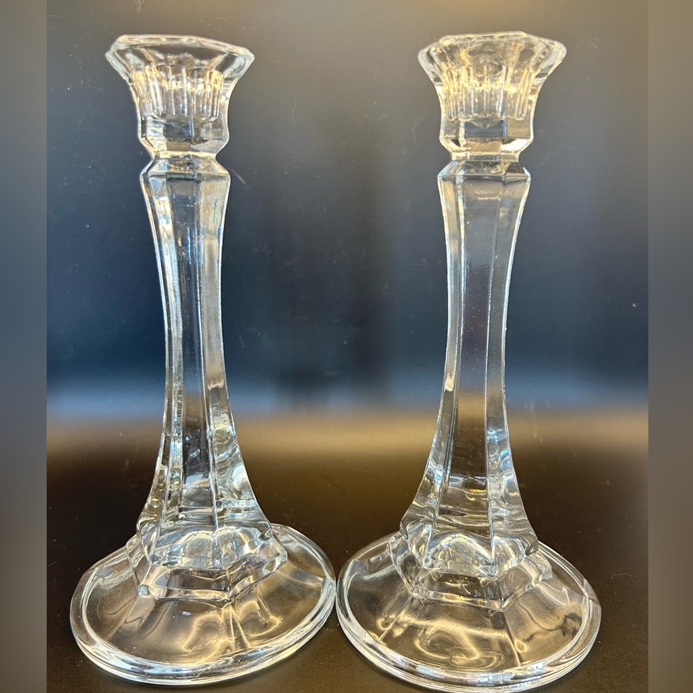 NWT Vintage Indiana Glass 2pc Candle Holders With original box
